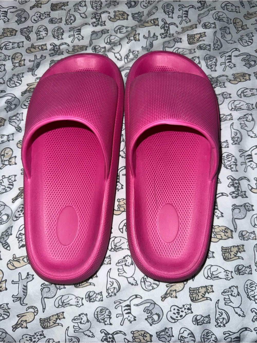 Hot Pink Slide Sandals